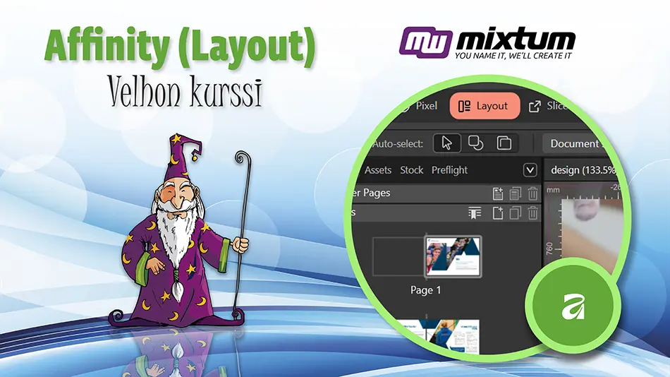 Affinity (Layout) taittotyön peruskurssi